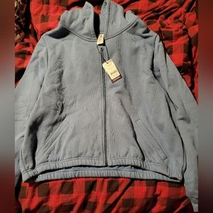 Ava Zip Up Hoodie in Coronet Blue